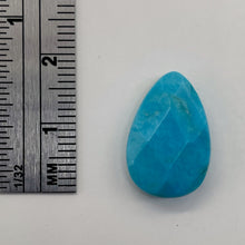 Load image into Gallery viewer, 1 Faceted Turquoise Pear Briolette Bead | 18x12x5.5mm | Blue | 7410