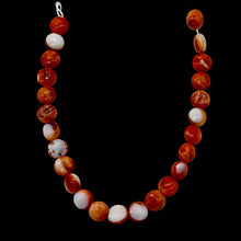 Load image into Gallery viewer, Spiny Oyster Flat Round Half Strand Beads | 8x4mm | Orange White | 25 Beads |