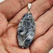 Load image into Gallery viewer, Ocean Jasper Sterling Silver Pendant | 2 1/4" Long | Lavender, Black| 1 Pendant|
