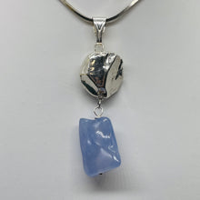 Load image into Gallery viewer, Blue Chalcedony Wire Wrap Sterling Silver Designer Pendant | 2 1/4" Long | Blue|