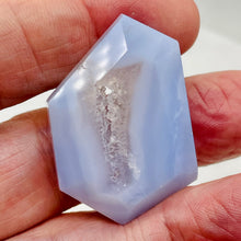 Load image into Gallery viewer, Druzy Blue Chalcedony Designer Pendant Bead | 37x28x10mm | Blue | 1 Bead |