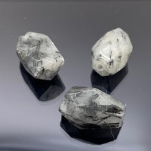 Load image into Gallery viewer, Rutilated Quartz Faceted Beads | 21x13x19 to 25x13x15 | White Black | 3 Beads