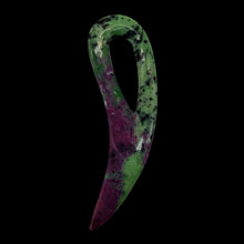 Load image into Gallery viewer, Ruby Zoisite Comma Pendant Bead | 94x28x6mm | Green Red | 1 Pendant Bead |