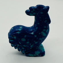 Load image into Gallery viewer, Crowing Rooster Animal Carving | 1 Figurine | | 1 3/4 x 1 3/8" | Blue, Green