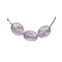 Load image into Gallery viewer, Natural Lilac Amethyst Faceted Flat Oval Beads | 10x8mm | 3 Beads | 6750