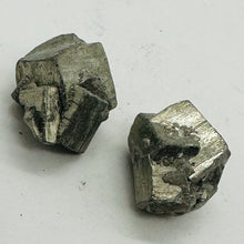 Load image into Gallery viewer, Pyrite Crystal Nugget Beads | 19x16x13 to 19x14x14mm | Silver Gold | 2 Beads |
