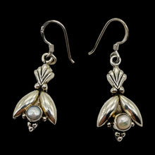 Load image into Gallery viewer, Fresh Water Pearl Sterling Silver Drop Earrings | 1 1/2" Long | White | 1 Pair |
