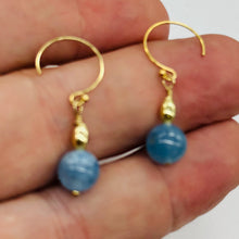 Load image into Gallery viewer, Aquamarine 14K Gold Filled Dangle Earrings | 1" Long | Blue | 1 Pair |