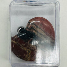 Load image into Gallery viewer, Brecciated Jasper Heart Pendant Necklace | 1" Long | Red, Pink | 1 Pendant |