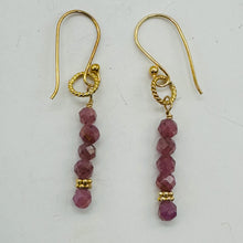 Load image into Gallery viewer, Glam Natural Sapphire and 22K Vermeil Earrings 306618E