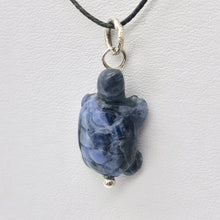 Load image into Gallery viewer, Charming! Sodalite Turtle & Silver Pendant