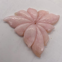Load image into Gallery viewer, Peruvian Opal 147ct Carved Flower Pendant Bead| 58x98x5mm| Pink| 1 Pendant Bead|