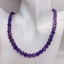 Load image into Gallery viewer, Royal Natural Faceted 8mm Amethyst Round Bead Strand 110453A
