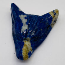 Load image into Gallery viewer, Sodalite Carving Wolf Head Pendant Bead | 40x30x10mm | Blue White | 1 Bead |