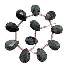 Load image into Gallery viewer, Kambaba Jasper Faceted Briolette Bead 8 inch Strand 7304HS