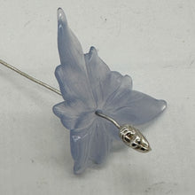 Load image into Gallery viewer, Chalcedony 15ct Hand Carved Flower Pendant Bead| 34X27X4mm| Blue| 1 Pendant Bead