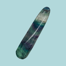 Load image into Gallery viewer, Fluorite Massage Crystal with Round Smooth End | 4x3/4"| Green, Purple| 1 Wand |