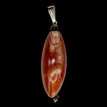 Load image into Gallery viewer, Carnelian Marquise Pendant | 2 1/4" Long | 40x16mm (Carnelian) | Orange |