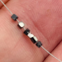 Load image into Gallery viewer, Natural Black Diamond 1.1cts Scissor Cut Cube Beads | 1x1mm to 2x1mm | 16 Beads|