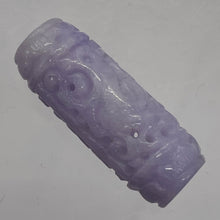 Load image into Gallery viewer, Jade Tube Carved Bead | 30x11mm | Lavender | 1 Bead |