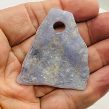 Load image into Gallery viewer, Druzy Blue Chalcedony Designer Pendant Bead | 125cts | 49x42x7mm | 1 Bead |
