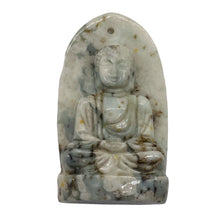 Load image into Gallery viewer, Harmony Stone Jade Buddha Pendant Bead | 1 Pendant Bead| | 50x30mm | White Green