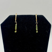 Load image into Gallery viewer, Sparkle Parrot Green Diamond (.73cts) & 14K Gold Earrings 309605