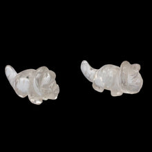 Load image into Gallery viewer, Dinosaur 2 Carved Quartz Triceratops Beads | 21.5x12x7.5mm | Clear