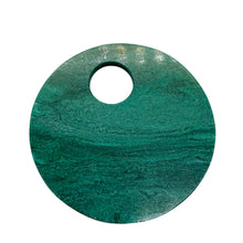 Load image into Gallery viewer, Green African Jade Pi Circle Pendant Bead | 50mm x 4mm | 12mm Hole |