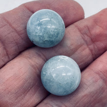 Load image into Gallery viewer, Aquamarine AAA Parcel Round Beads | 16mm | Blue | 2 Beads |
