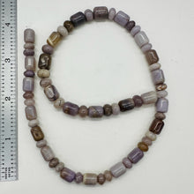 Load image into Gallery viewer, Natural Lavender Brazilian Agate 9.5x7mm & 5x8mm Bead Strand 109722