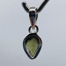 Load image into Gallery viewer, Moldavite 7.08ct Sterling Silver Heart Pendant | 3/4" Long | Green | 1 Pendant |