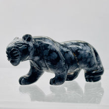 Load image into Gallery viewer, Hand-Carved Prowling Leopard | 58x27x19mm | Grey Black | 1 Figurine |