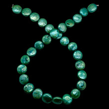 Load image into Gallery viewer, Minty Green 12 to 13mm Freshwater Coin Pearl Strand 109442