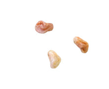 Load image into Gallery viewer, 3 Speckled Peach Chalcedony Rose Bud Beads 009219