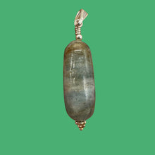 Load image into Gallery viewer, Aquamarine and Sterling Silver Drop Pendant | 1 1/2" Long | Aqua | 1 Pendant |