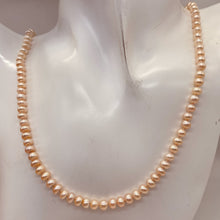 Load image into Gallery viewer, Fresh Water Pearl Knotted on Silk Round | 36&quot; Long | Pink | 1 Necklace
