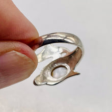Load image into Gallery viewer, Mother of Pearl Leaping Dolphin Sterling Silver Ring | Size 6 | Silver | 1 Ring|