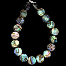 Load image into Gallery viewer, Natural Abalone Shell 8.5mm Coin Bead Strand (49 Beads) 109910