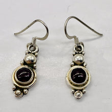Load image into Gallery viewer, Fabulous Goddess Red Garnet Sterling Silver Drop/Dangle Earrings! | 1" Long |