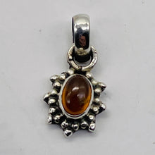 Load image into Gallery viewer, Amber Sterling Silver Bezel Set Pendant | 1/2" Long | Amber | 1 Pendant |