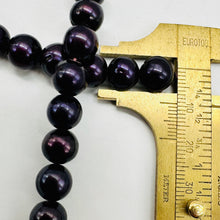 Load image into Gallery viewer, Fresh Water Pearls 16" Strand Round Pearls | 9mm | Deep Royal Purple | 1 Strand|