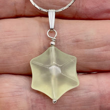 Load image into Gallery viewer, Jade Star Sterling Silver Pendant | Minty Green | 1 1/4" Long | 1 Pendant |