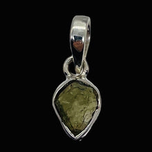 Load image into Gallery viewer, Moldavite 7.08ct Sterling Silver Heart Pendant | 3/4" Long | Green | 1 Pendant |