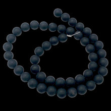 Load image into Gallery viewer, Onyx Gemstone Matte Finish Round Strand | 8mm | Black | 48 Bead(s)