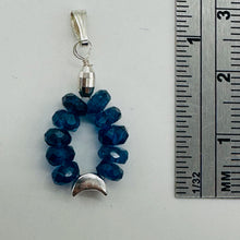 Load image into Gallery viewer, Dazzle Blue Apatite Moon Goddess 14K Gold Filled Pendant | 1" Long |