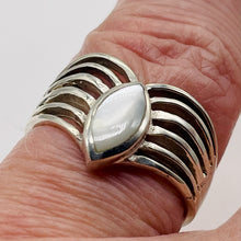 Load image into Gallery viewer, Mother of Pearl Sterling Silver Victory Wings Briolette Ring | 9.75 | Silver |