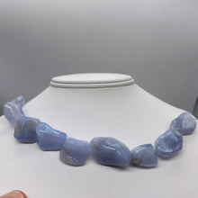 Load image into Gallery viewer, Chalcedony 8" Strand Nugget Beads | 29x21x18-21x14x14mm | Blue | 9 Beads |