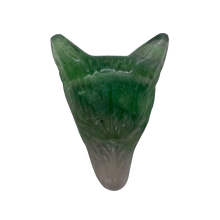 Load image into Gallery viewer, Fluorite Carving Wolf Head Pendant Bead | 40x30x10mm | Green | 1 Bead |