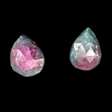Load image into Gallery viewer, Ruby Zoisite Exquisite Flat Pear Briolette Beads | 7x6x3mm| Green, Red| 2 Beads|
